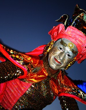 Stilt walker - Chinese Lantern Festival 2009 Took 40 shots to crowded and light was fading.